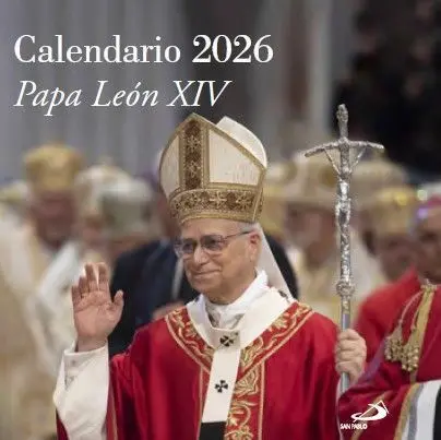 Calendario 2026 Papa Leon Xiv (De Pared)