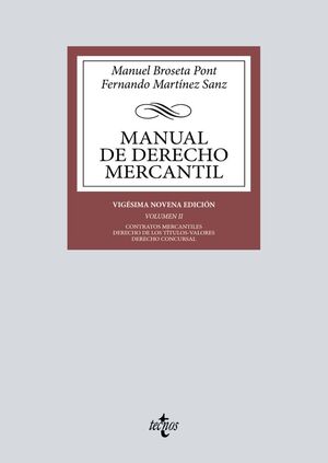 MANUAL DE DERECHO MERCANTIL T.II