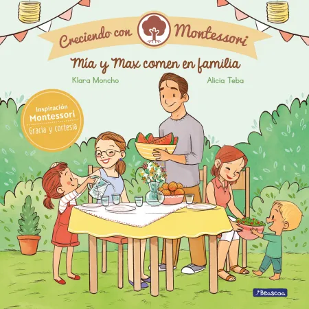 Mía y Max Comen en Familia. Creciendo con Montessori