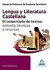 CUERPO DE PROFESORES DE ENSEÑANZA SECUNDARIA. LENGUA CASTELLANA Y LITERATURA