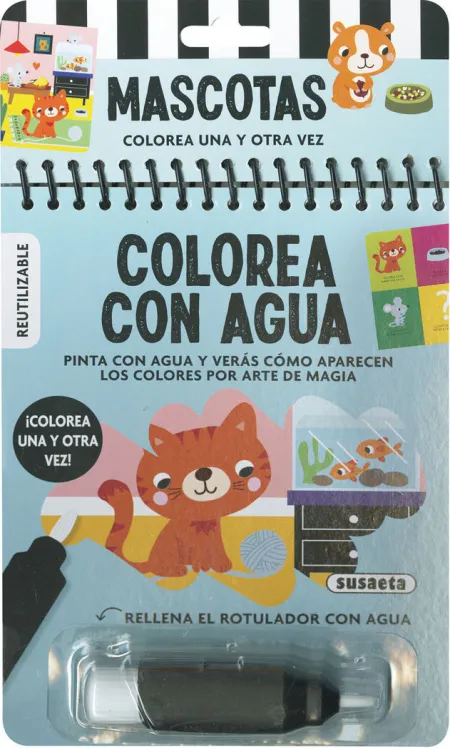 Mascotas. Colorea con Agua