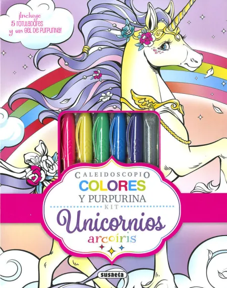 Unicornios Arcoíris. Colores y Purpurina