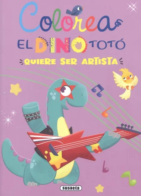 Colorea. El Dino Totó Quiere Ser Artista