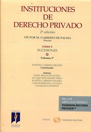 INSTITUCIONES DE DERECHO PRIVADO T.V SUCESIONES V.3
