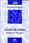 LECCION DE NOVELAS (ESPAÑA ENTRE 1940 Y AYER)
