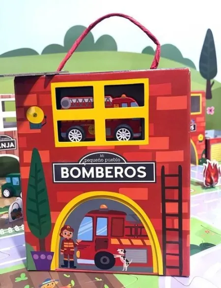 Bomberos,. Mi Pequeño Pueblo (Caja)