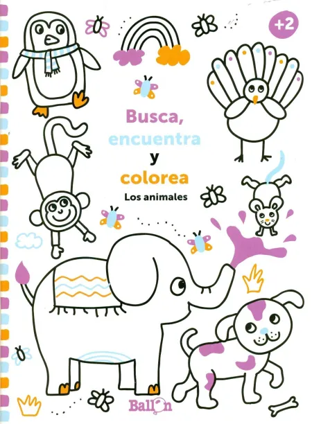 Los Animales. Busca, Encuentra y Colorea +2
