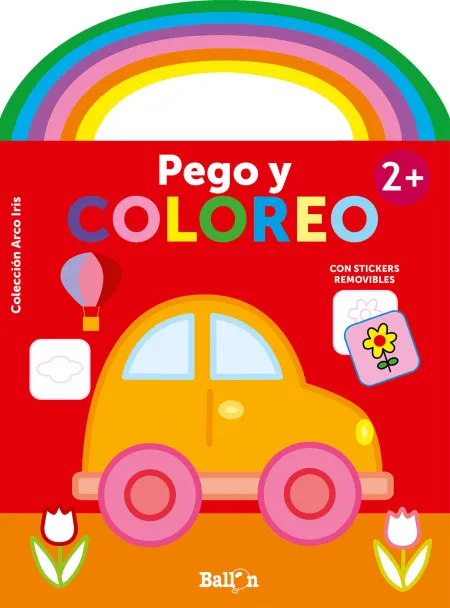 Pego y Coloreo. Arco Iris +2 Coche