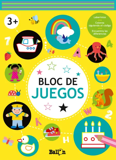 Bloc de Juegos. 3 Años (Amarillo)