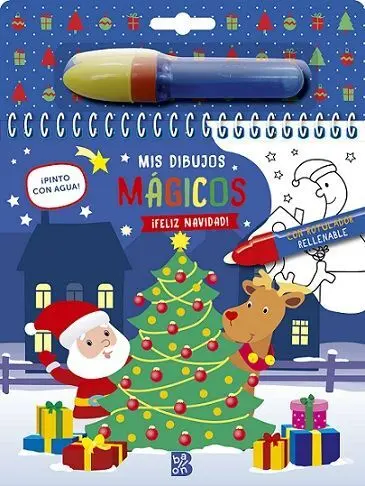 Mis Dibujos Mágicos. Feliz Navidad. Pinto con Agua