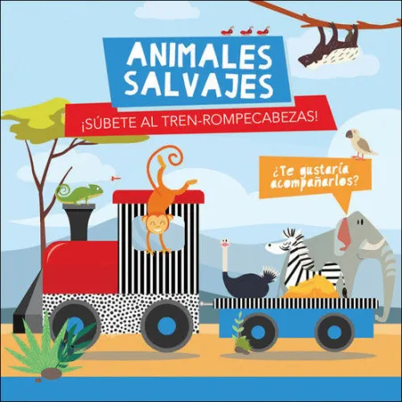 Animales Salvajes. Libro + Tren-Rompecabezas