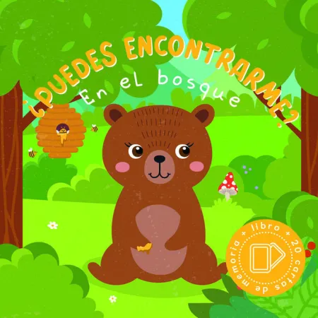 Puedes Encontrarme? en el Bosque. Libro + 20 Cartas de Memoria