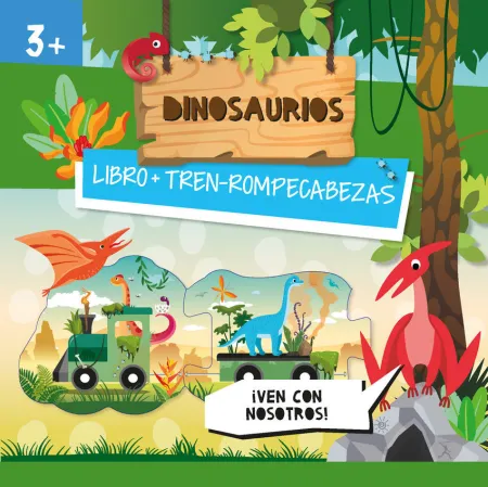 Dinosaurios. Libro + Tren + Rompecabezas (Caja)