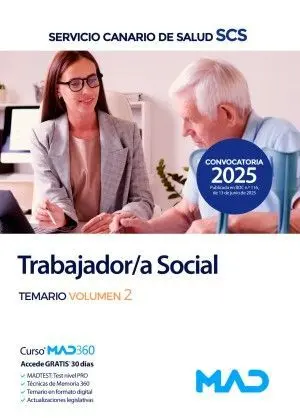 Trabajador/A Social. Temario Vol 2 Servicio Canario de Salud