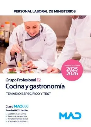 Cocina y Gastronomía. Temario Específico y Test. Grupo Profesional E2