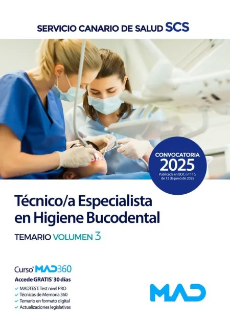 Técnico/A Especialista en Higiene Bucodental. Temario Vol. 3 Servicio Canario de Salud