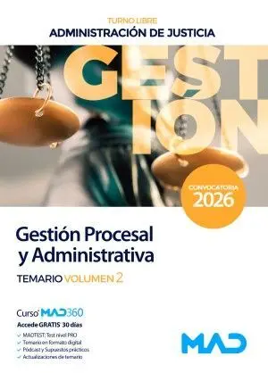 Gestion Procesal y Administrativa. Temario Vol. 2 Turno Libre