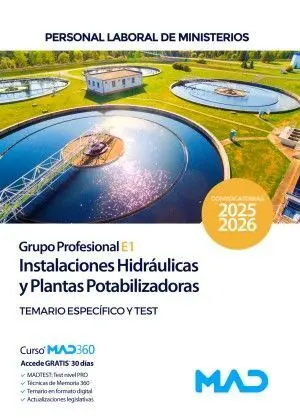Instalaciones Hidráulicas y Plantas Potabilizadoras. Temario Especifico y Test