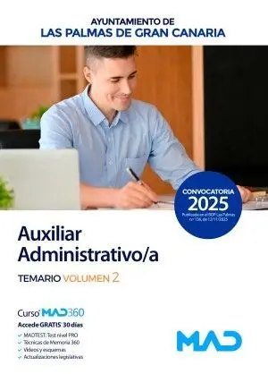 Auxiliar Administrativo/A Temario Vol. 2 Ayuntamiento de las Palmas de Gran Canaria