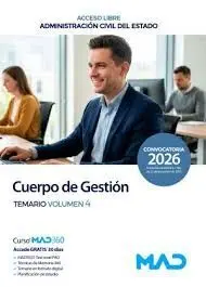 Cuerpo de Gestión. Temario Vol. 4 Acceso Libre