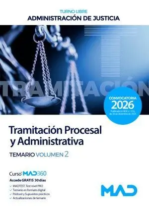 Tramitacion Procesal y Administrativa. Temario Vol. 2