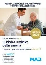 Cuidados Auxiliares de Enfermería. Temario y Test Parte Especifica T. 1 Grupo Profesional E2