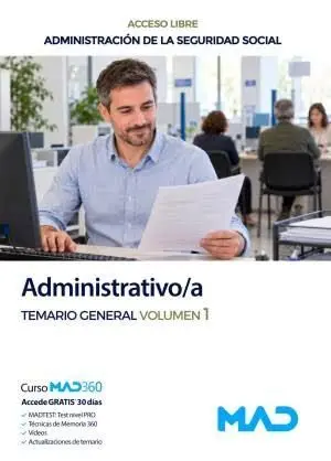 Administrativo/A Temario General T. 1 Seguiridad Social
