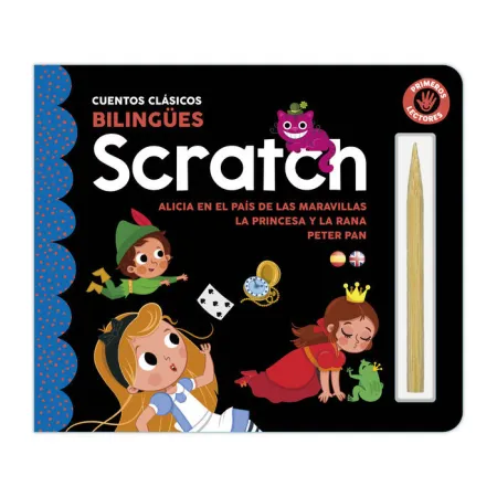 Scratch - Cuentos Clásicos Bilingues. Alicia en el Pais de las Maravillas, la Princesa y la Rana, Peter Pan