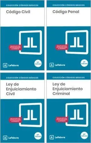 Pack Codigos Basicos: Código Civil / Código Penal / Ley de Enjuiciamiento Criminal / Ley de Enjuiciamiento Civil