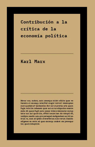 Contribución a la Crítica de la Economía Política