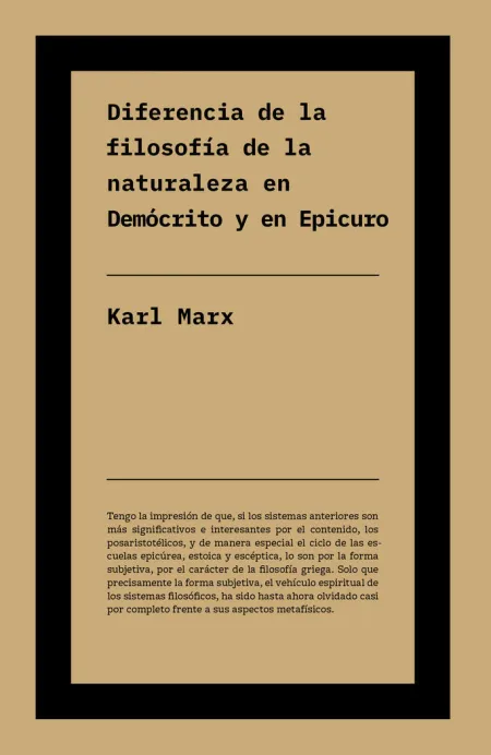 Diferencia de la Filosofia de la Naturaleza en Demócrito y en Epicuro
