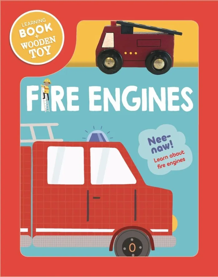 Fire Engine. Wooden Vehicle Set