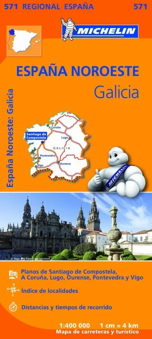 Mapa 571 España Noroeste. Galicia