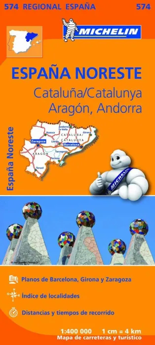 Mapa 574 España Noreste Cataluña/Catalunya, Aragón, Andorra