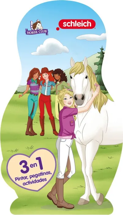 Schleich Horse Club. 3 en 1 Pintar, Pegatinas, Actividades