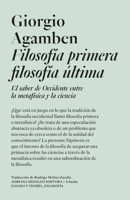 Filosofía Primera Filosofía Última