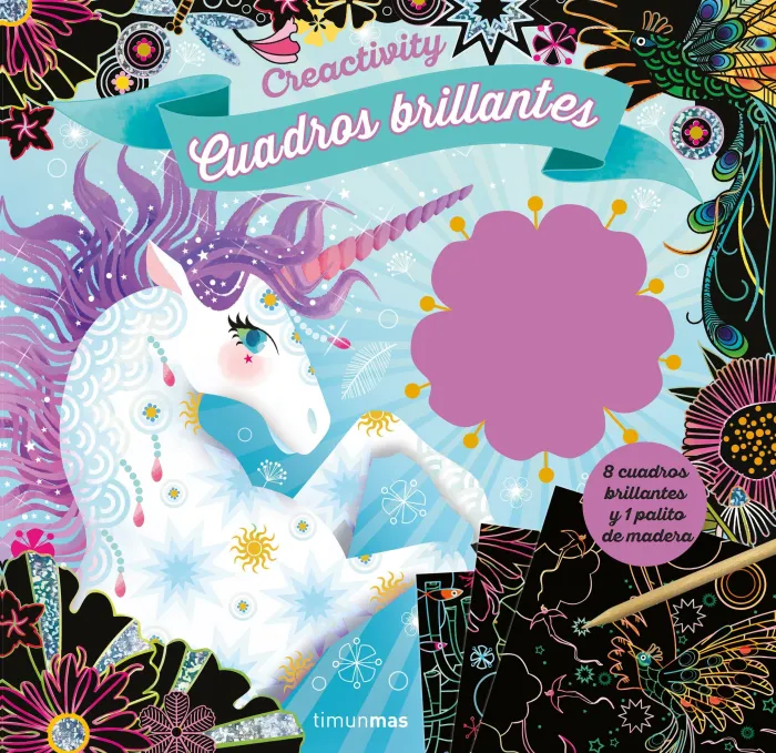 Creactivity. Cuadros Brillantes para Rascar. Animales Mágicos.