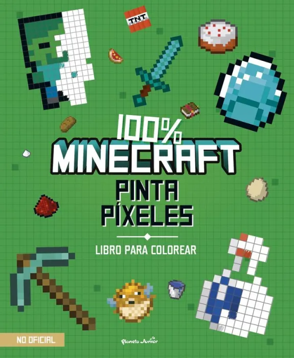 100 por Cien Minecraft. Pinta Píxeles. Libro para Colorear
