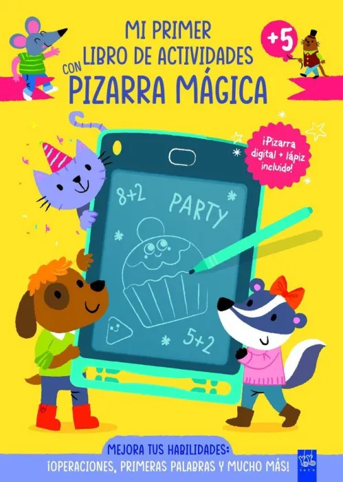 Mi Primer Libro de Actividades con Pizarra Mágica. Amarillo. +5