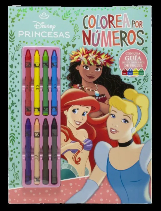 Princesas. Colorea por Números con Ceras