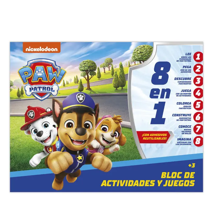 Bloc de Actividades y Juego. 8 en 1. Patrulla Canina
