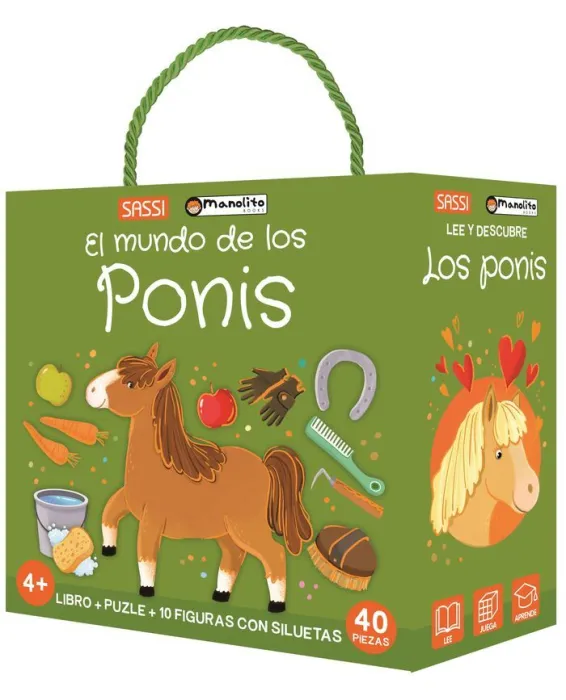 El Mundo de los Ponies. Libro + Puzle + Siluetas