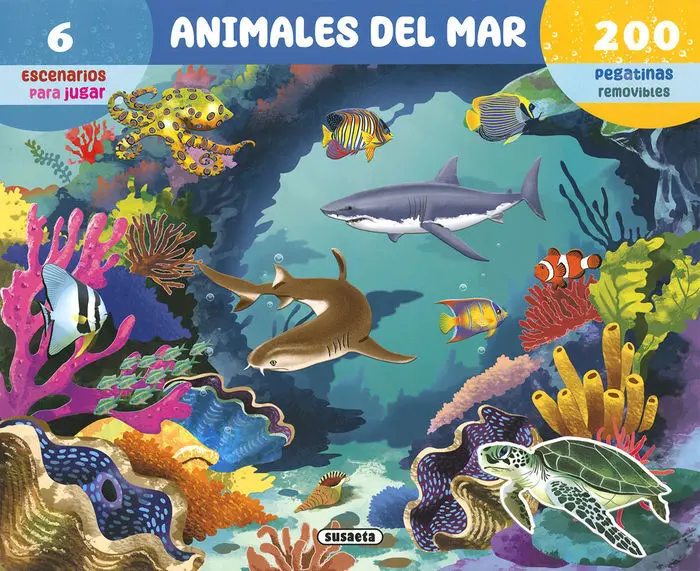 Animales del Mar. 200 Pegatinas Removibles