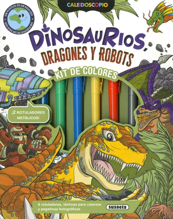 Dinosaurios, Dragones y Robots. Kit de Colores