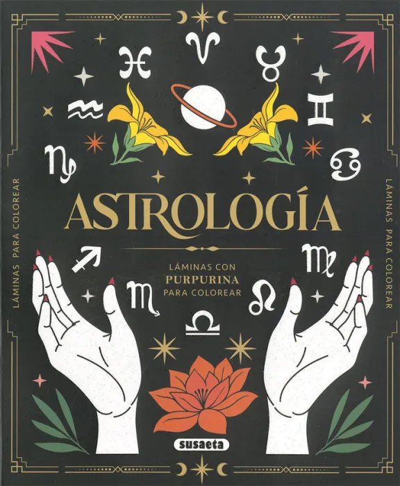 Astrología. Laminas con Purpurina para Colorear
