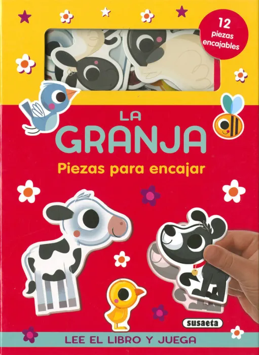 La Granja - Lee el Libro y Juega con 12 Piezas para Encajar