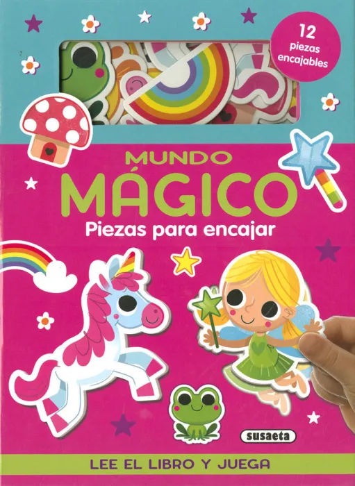Mundo Magico - Lee el Libro y Juega con 12 Piezas para Encajar