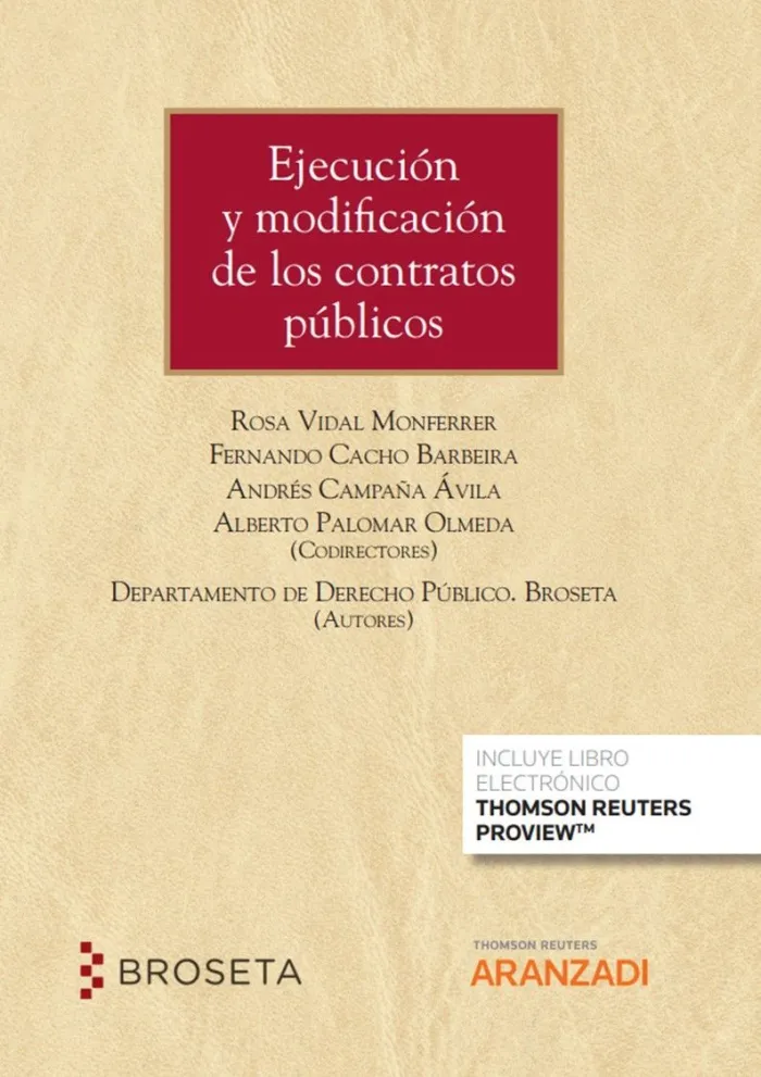 Ejecución y Modificación de los Contratos Públicos (Papel + E-Book)