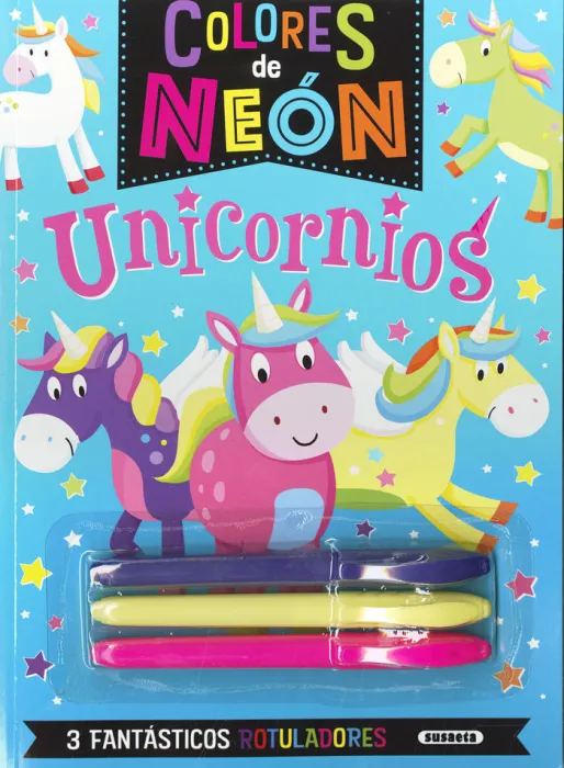 Unicornios. Colores de Neón