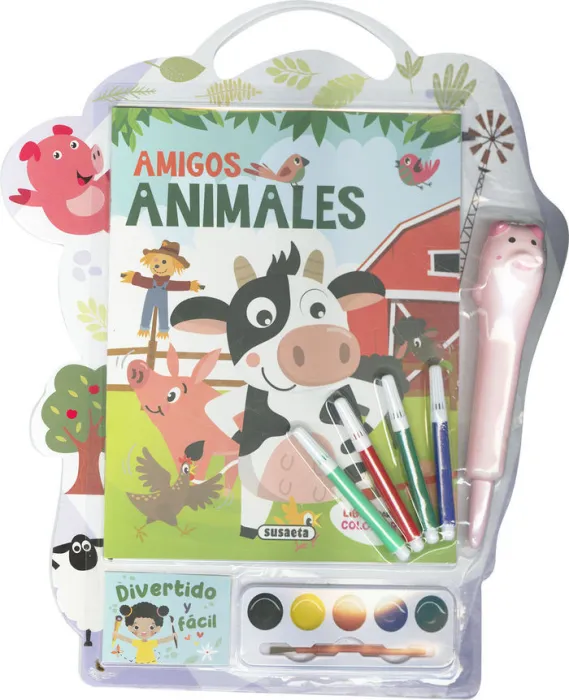 Amigos Animales. Libros Colorear Divertido y Fácil